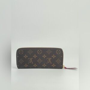 Louis Vuitton Clemence Monogram Canvas Fuchsia Wallet
